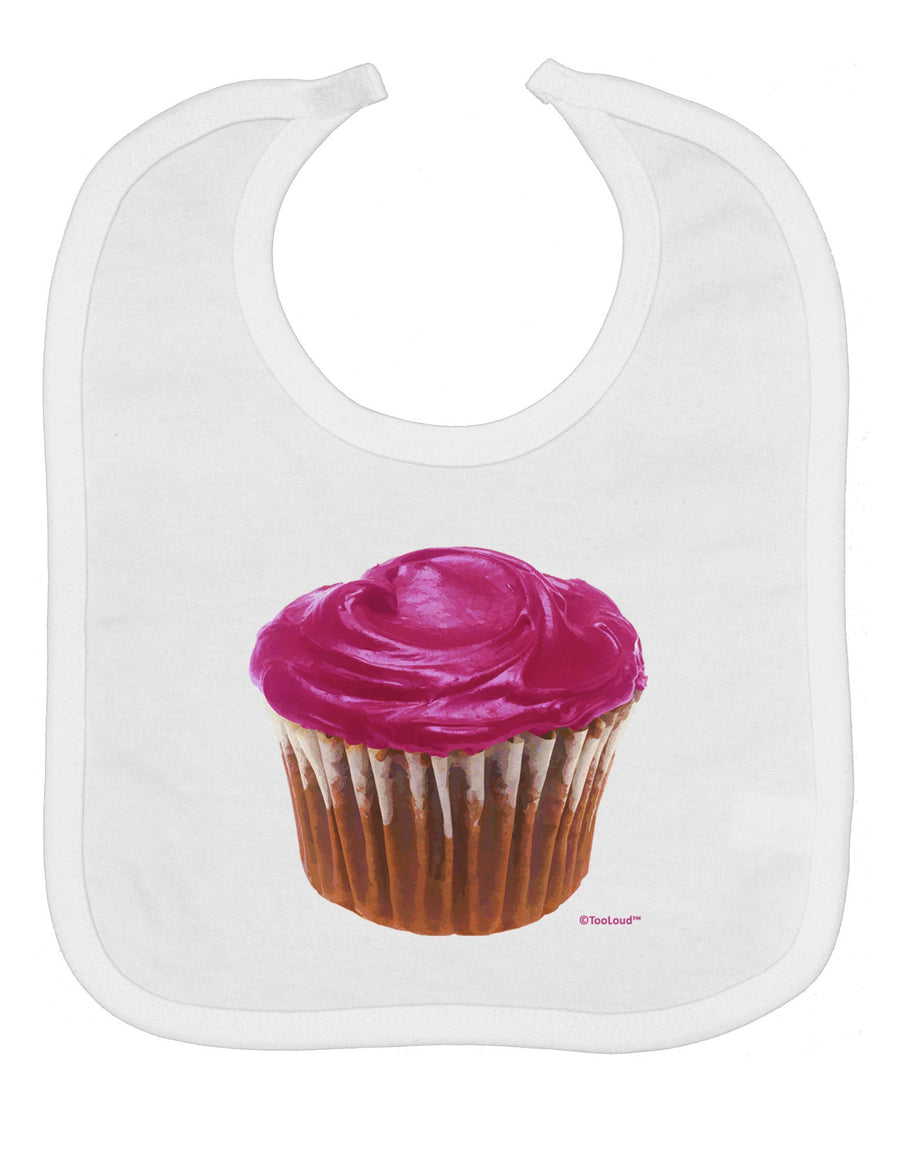 Giant Bright Pink Cupcake Baby Bib by TooLoud