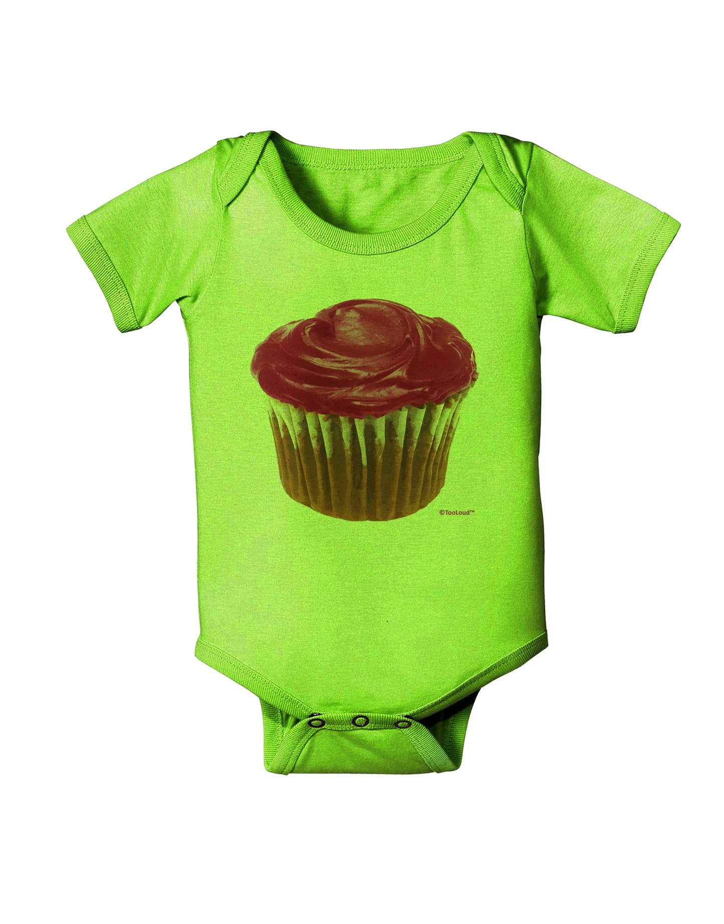 Giant Bright Pink Cupcake Baby Romper Bodysuit by TooLoud-Baby Romper-TooLoud-Lime-Green-06-Months-Davson Sales