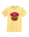 Giant Bright Pink Cupcake Childrens T-Shirt by TooLoud-Childrens T-Shirt-TooLoud-Daffodil-Yellow-X-Small-Davson Sales