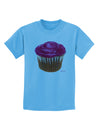 Giant Bright Pink Cupcake Childrens T-Shirt by TooLoud-Childrens T-Shirt-TooLoud-Aquatic-Blue-X-Small-Davson Sales