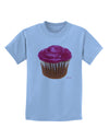 Giant Bright Pink Cupcake Childrens T-Shirt by TooLoud-Childrens T-Shirt-TooLoud-Light-Blue-X-Small-Davson Sales