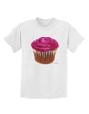 Giant Bright Pink Cupcake Childrens T-Shirt by TooLoud-Childrens T-Shirt-TooLoud-White-X-Small-Davson Sales