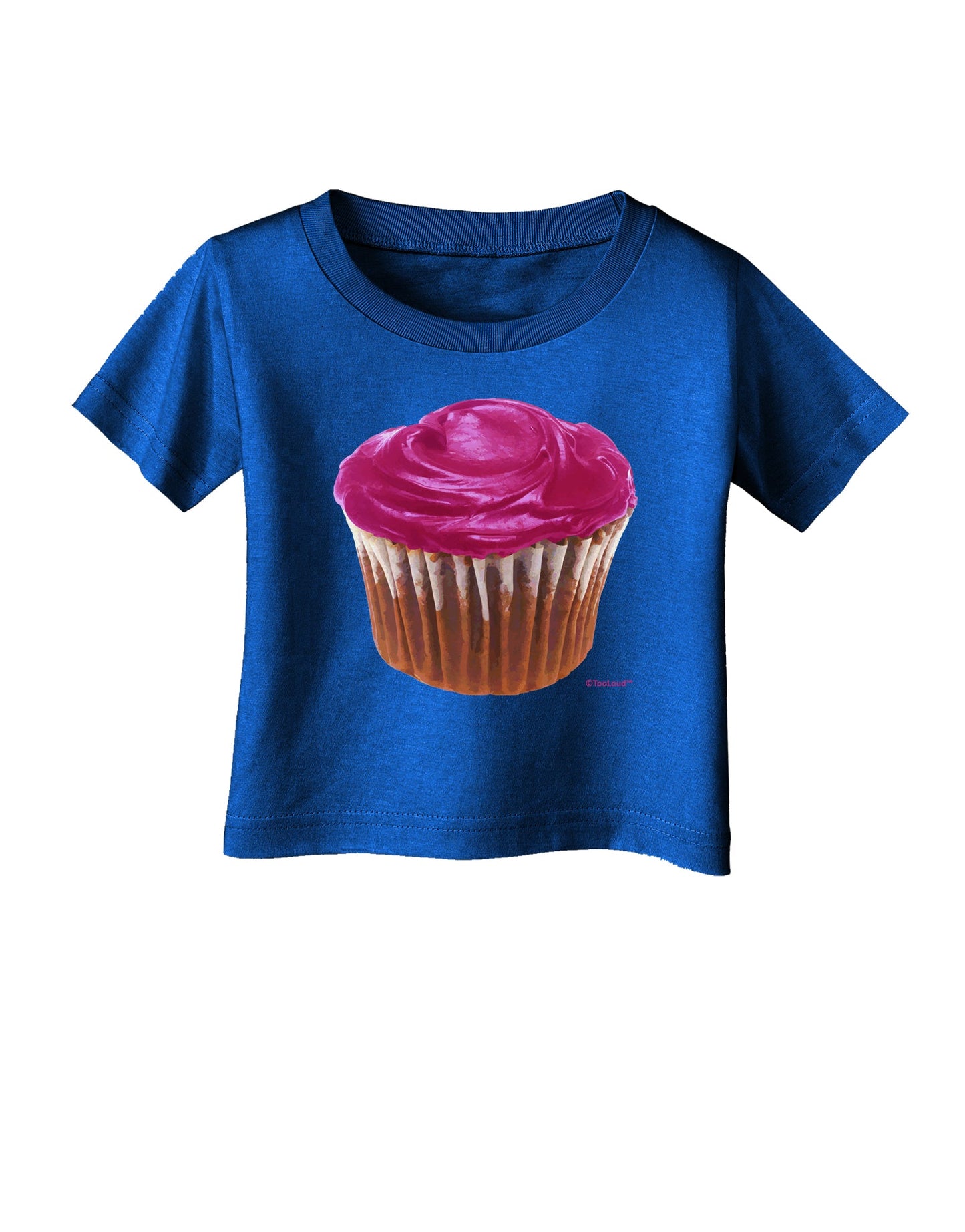 Giant Bright Pink Cupcake Infant T-Shirt Dark by TooLoud-Infant T-Shirt-TooLoud-Royal-Blue-06-Months-Davson Sales