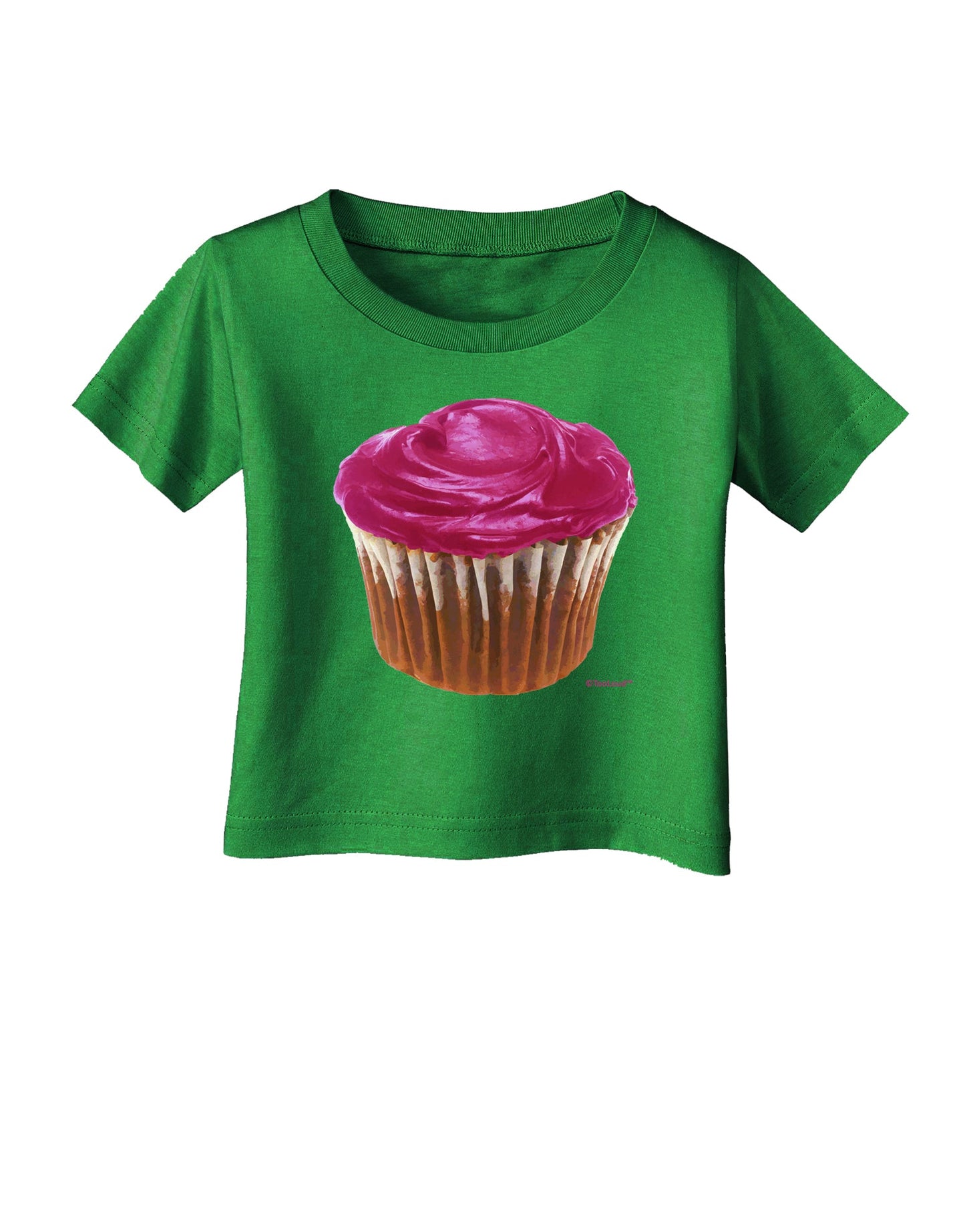 Giant Bright Pink Cupcake Infant T-Shirt Dark by TooLoud-Infant T-Shirt-TooLoud-Clover-Green-06-Months-Davson Sales