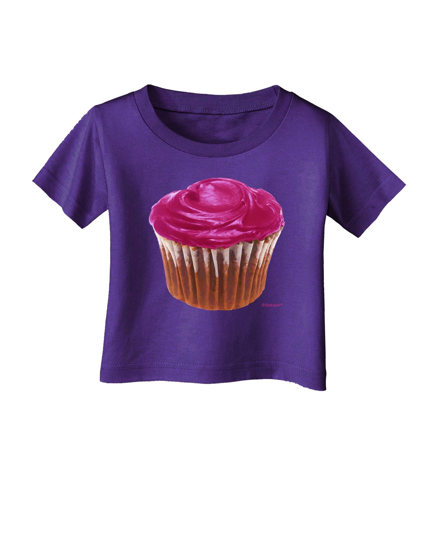 Giant Bright Pink Cupcake Infant T-Shirt Dark by TooLoud-Infant T-Shirt-TooLoud-Purple-06-Months-Davson Sales
