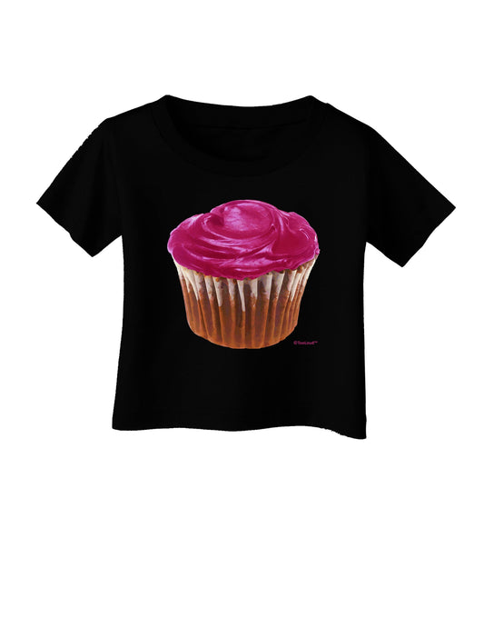 Giant Bright Pink Cupcake Infant T-Shirt Dark by TooLoud-Infant T-Shirt-TooLoud-Black-06-Months-Davson Sales