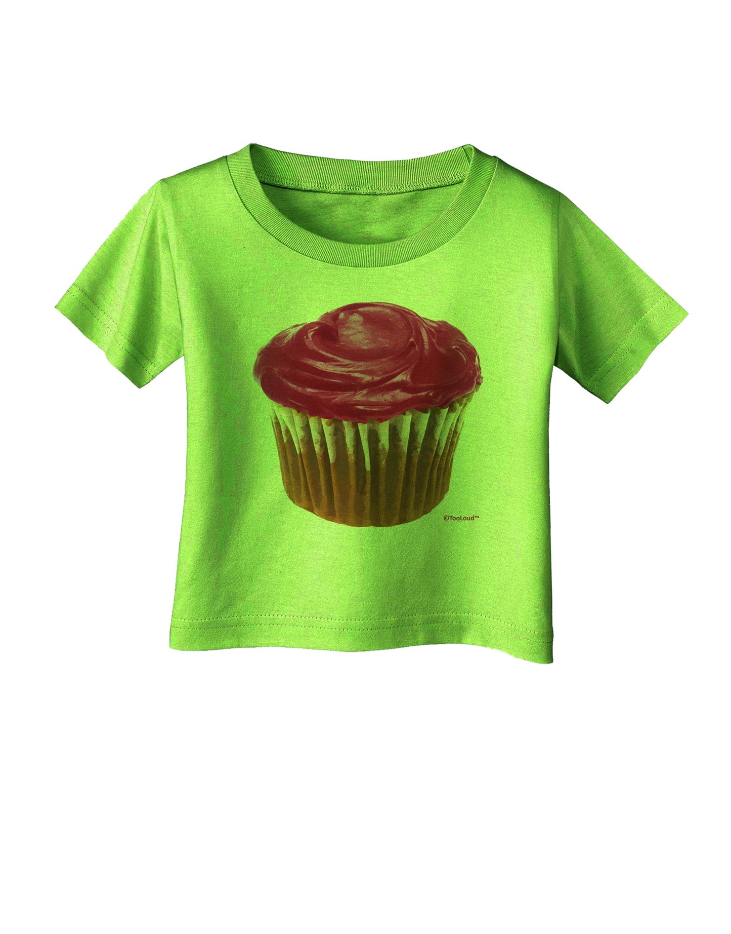 Giant Bright Pink Cupcake Infant T-Shirt by TooLoud-Infant T-Shirt-TooLoud-Lime-Green-06-Months-Davson Sales