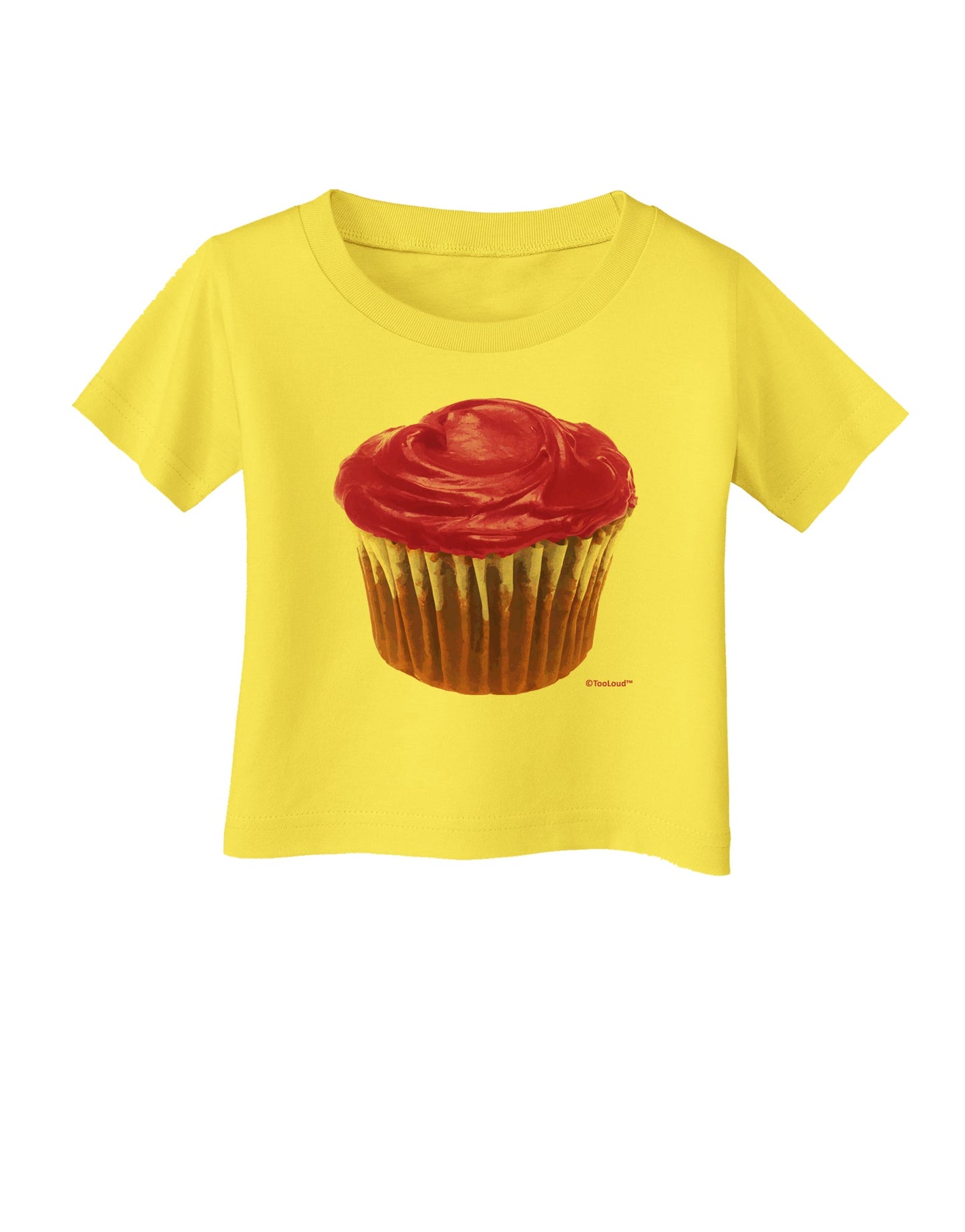 Giant Bright Pink Cupcake Infant T-Shirt by TooLoud-Infant T-Shirt-TooLoud-Yellow-06-Months-Davson Sales