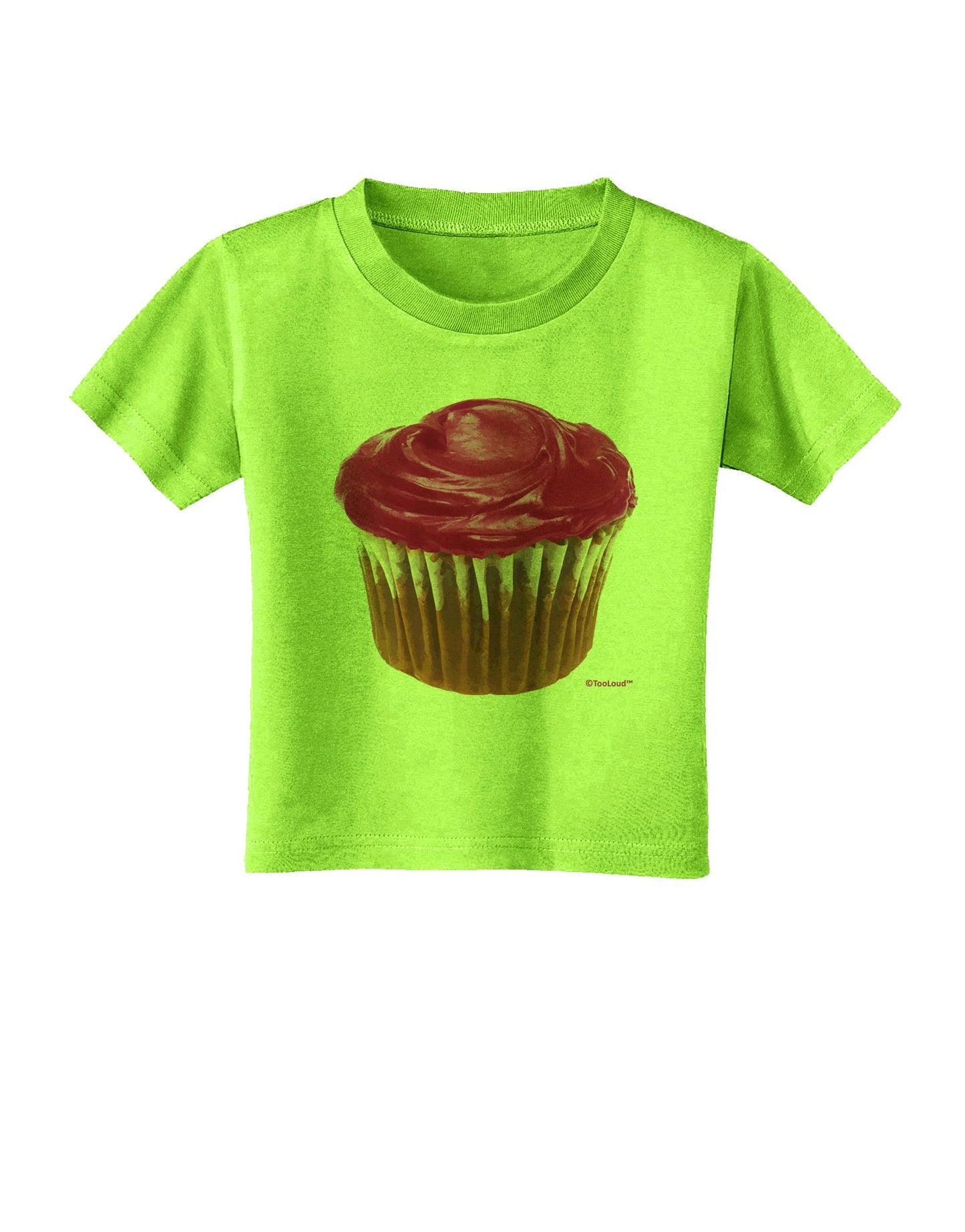 Giant Bright Pink Cupcake Toddler T-Shirt by TooLoud-Toddler T-Shirt-TooLoud-Lime-Green-2T-Davson Sales