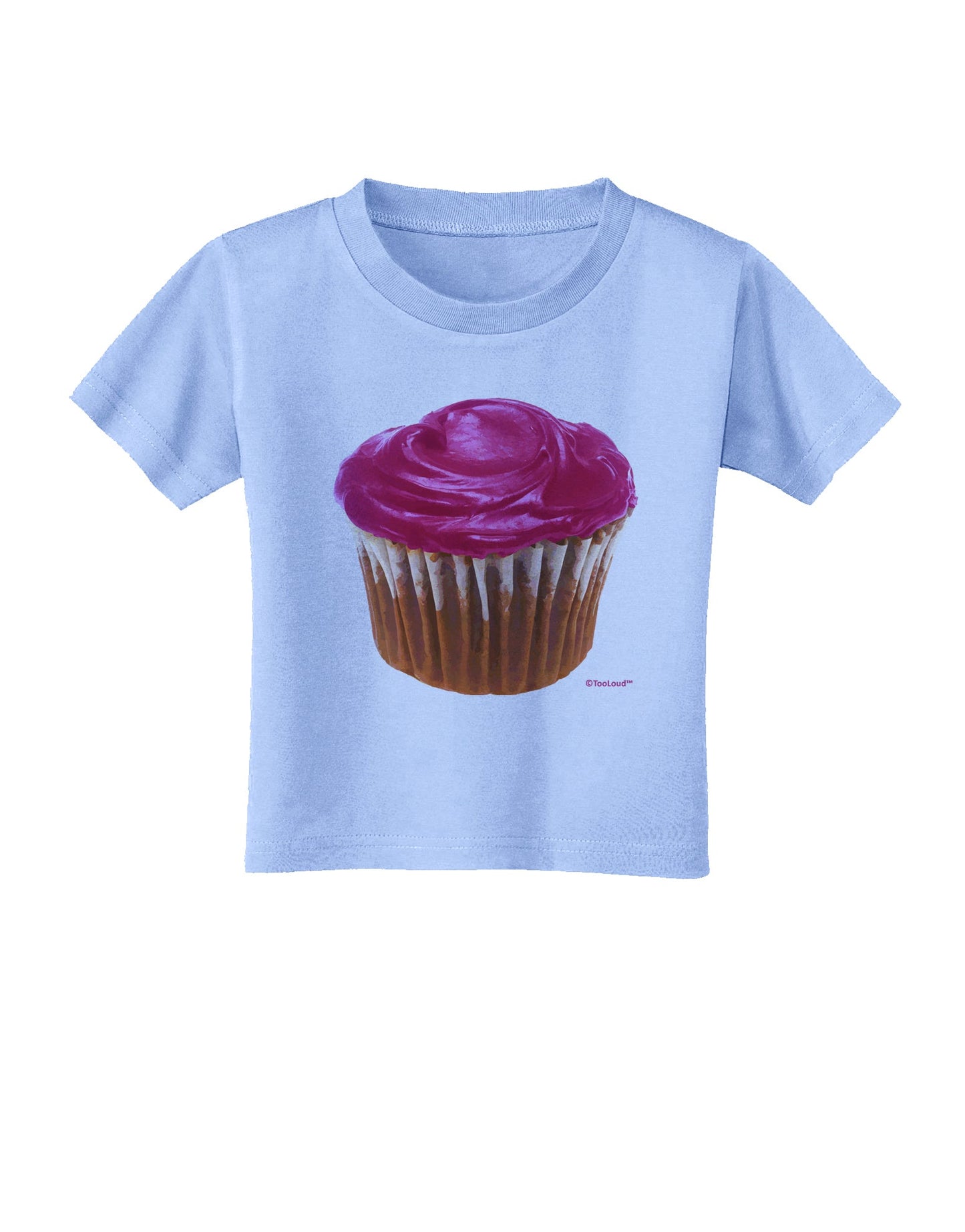 Giant Bright Pink Cupcake Toddler T-Shirt by TooLoud-Toddler T-Shirt-TooLoud-Aquatic-Blue-2T-Davson Sales