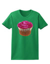 Giant Bright Pink Cupcake Womens Dark T-Shirt by TooLoud-Womens T-Shirt-TooLoud-Kelly-Green-X-Small-Davson Sales