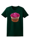 Giant Bright Pink Cupcake Womens Dark T-Shirt by TooLoud-Womens T-Shirt-TooLoud-Forest-Green-Small-Davson Sales