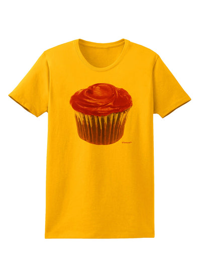 Giant Bright Pink Cupcake Womens T-Shirt by TooLoud-TooLoud-Gold-X-Small-Davson Sales