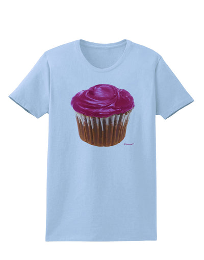 Giant Bright Pink Cupcake Womens T-Shirt by TooLoud-TooLoud-Light-Blue-X-Small-Davson Sales