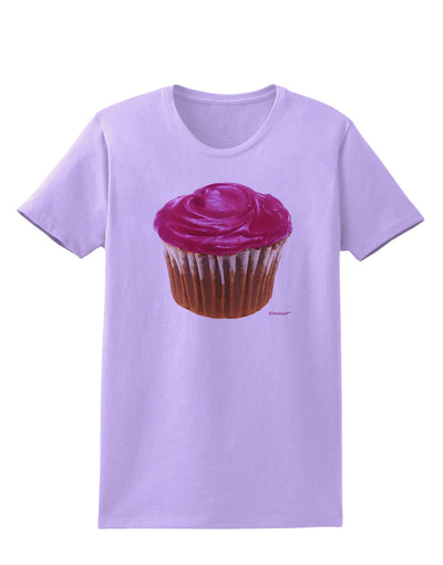 Giant Bright Pink Cupcake Womens T-Shirt by TooLoud-TooLoud-Lavender-X-Small-Davson Sales