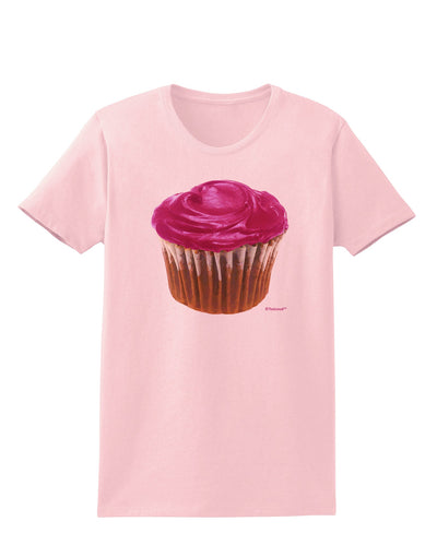 Giant Bright Pink Cupcake Womens T-Shirt by TooLoud-TooLoud-PalePink-X-Small-Davson Sales