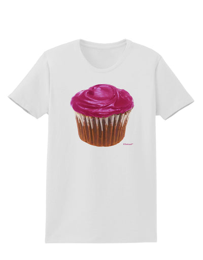 Giant Bright Pink Cupcake Womens T-Shirt by TooLoud-TooLoud-White-X-Small-Davson Sales