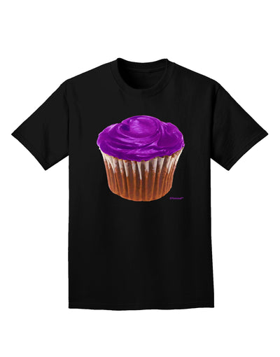 Giant Bright Purple Cupcake Adult Dark T-Shirt by TooLoud-Mens T-Shirt-TooLoud-Black-Small-Davson Sales