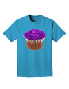 Giant Bright Purple Cupcake Adult Dark T-Shirt by TooLoud-Mens T-Shirt-TooLoud-Turquoise-Small-Davson Sales