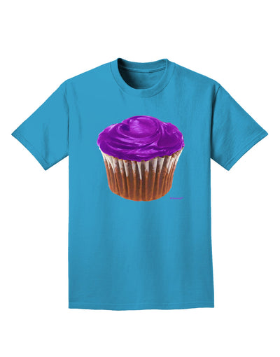 Giant Bright Purple Cupcake Adult Dark T-Shirt by TooLoud-Mens T-Shirt-TooLoud-Turquoise-Small-Davson Sales