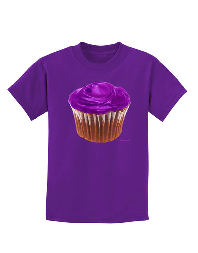 Giant Bright Purple Cupcake Childrens Dark T-Shirt by TooLoud-Childrens T-Shirt-TooLoud-Purple-X-Small-Davson Sales