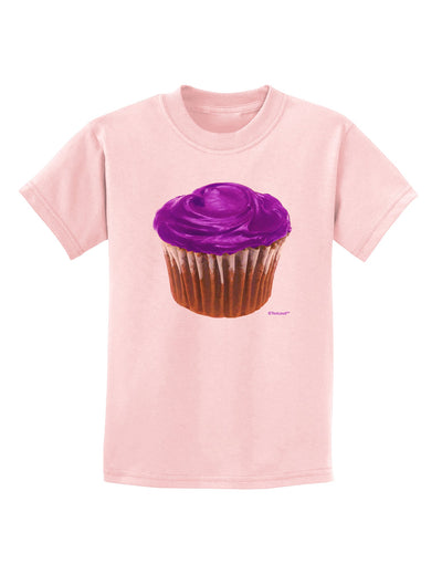 Giant Bright Purple Cupcake Childrens T-Shirt by TooLoud-Childrens T-Shirt-TooLoud-PalePink-X-Small-Davson Sales