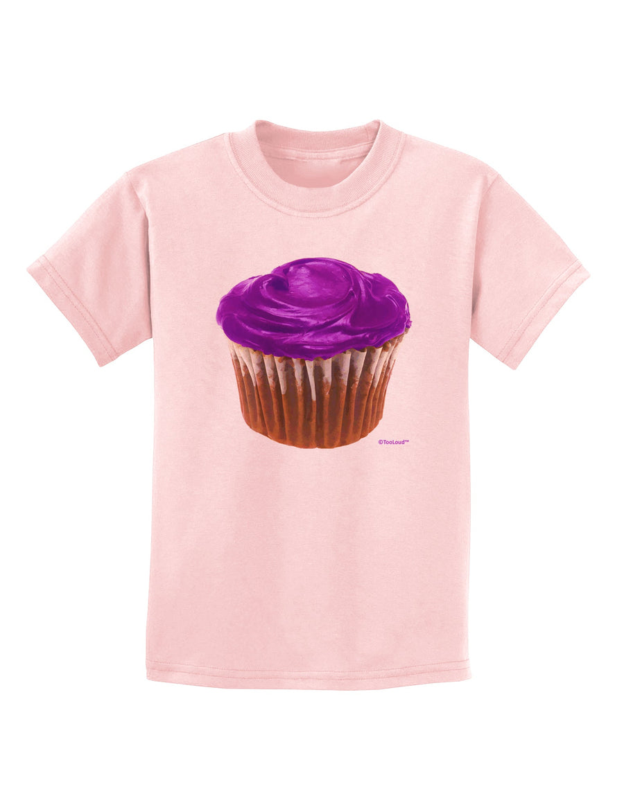 Giant Bright Purple Cupcake Childrens T-Shirt by TooLoud-Childrens T-Shirt-TooLoud-White-X-Small-Davson Sales