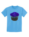 Giant Bright Purple Cupcake Childrens T-Shirt by TooLoud-Childrens T-Shirt-TooLoud-Aquatic-Blue-X-Small-Davson Sales