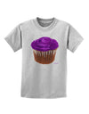 Giant Bright Purple Cupcake Childrens T-Shirt by TooLoud-Childrens T-Shirt-TooLoud-AshGray-X-Small-Davson Sales