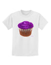 Giant Bright Purple Cupcake Childrens T-Shirt by TooLoud-Childrens T-Shirt-TooLoud-White-X-Small-Davson Sales