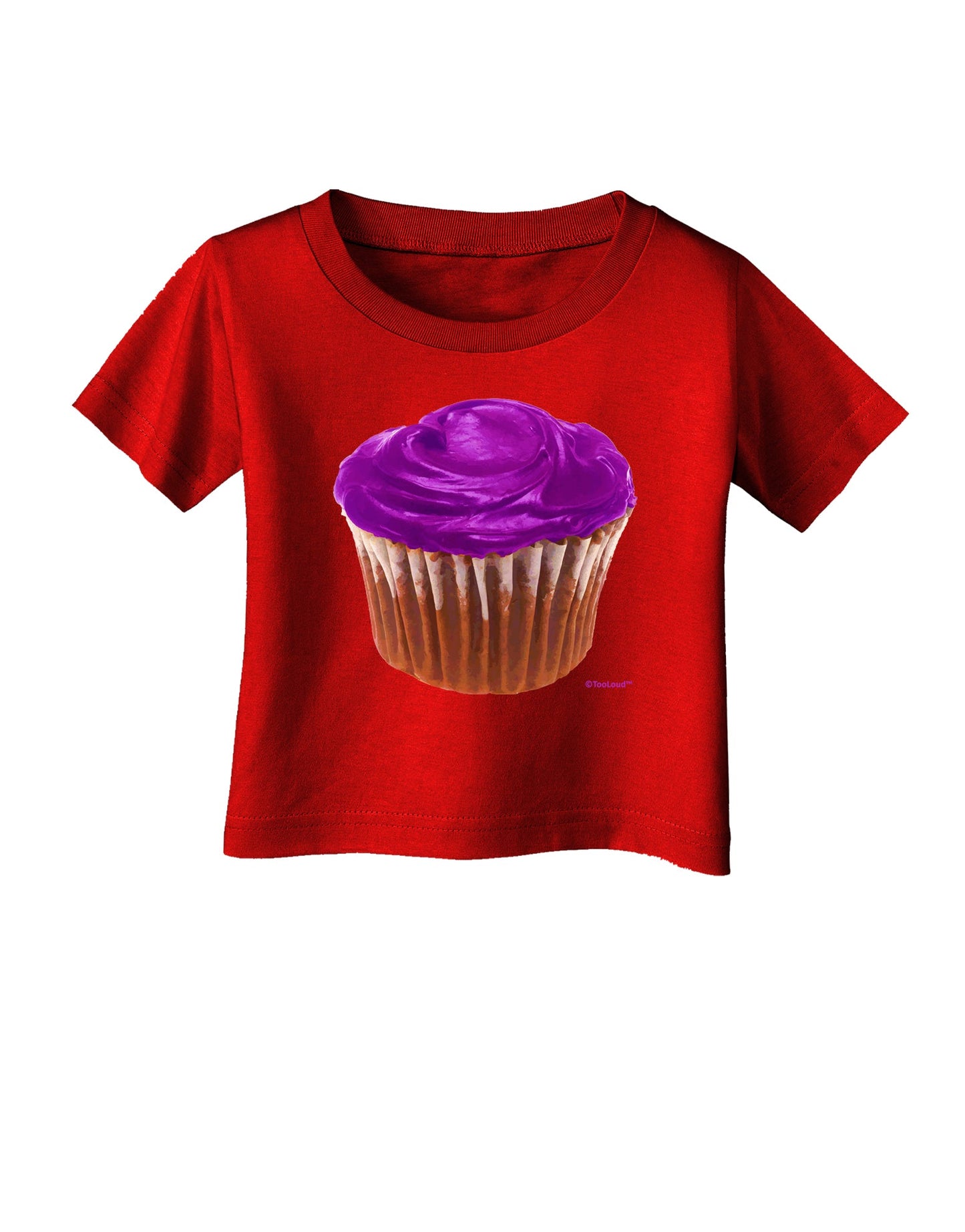 Giant Bright Purple Cupcake Infant T-Shirt Dark by TooLoud-Infant T-Shirt-TooLoud-Red-06-Months-Davson Sales