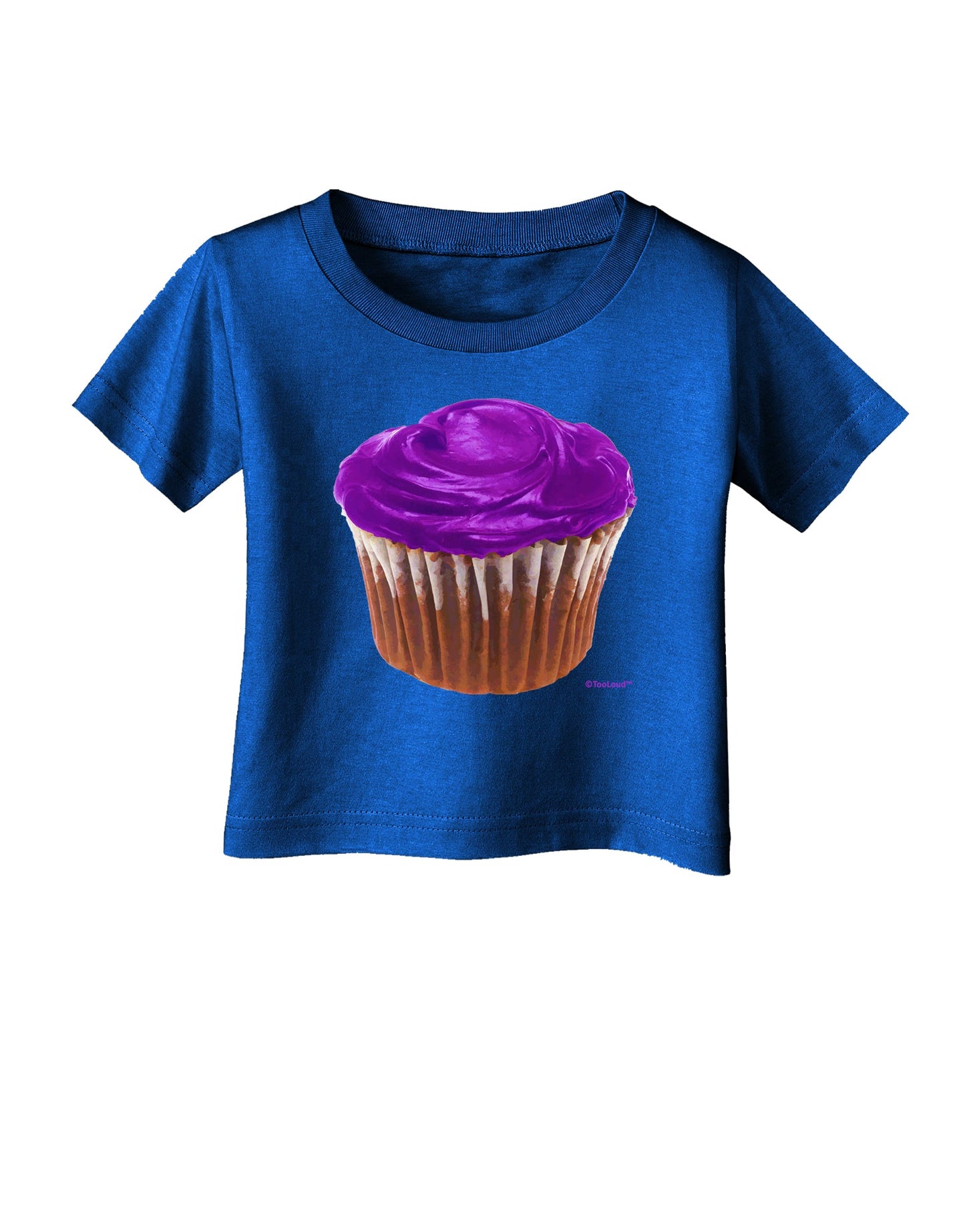 Giant Bright Purple Cupcake Infant T-Shirt Dark by TooLoud-Infant T-Shirt-TooLoud-Royal-Blue-06-Months-Davson Sales
