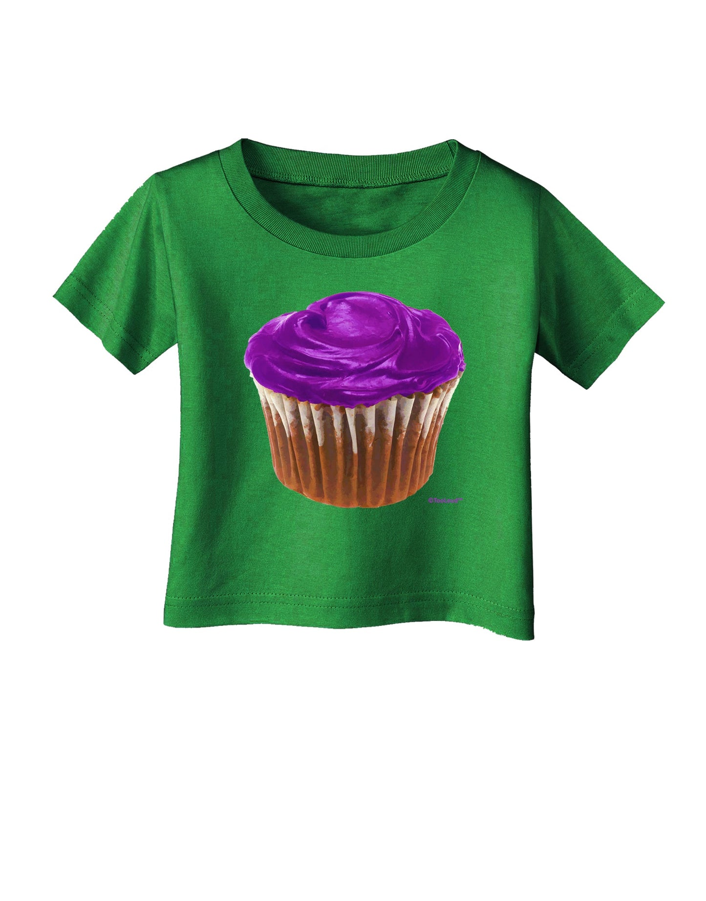 Giant Bright Purple Cupcake Infant T-Shirt Dark by TooLoud-Infant T-Shirt-TooLoud-Clover-Green-06-Months-Davson Sales