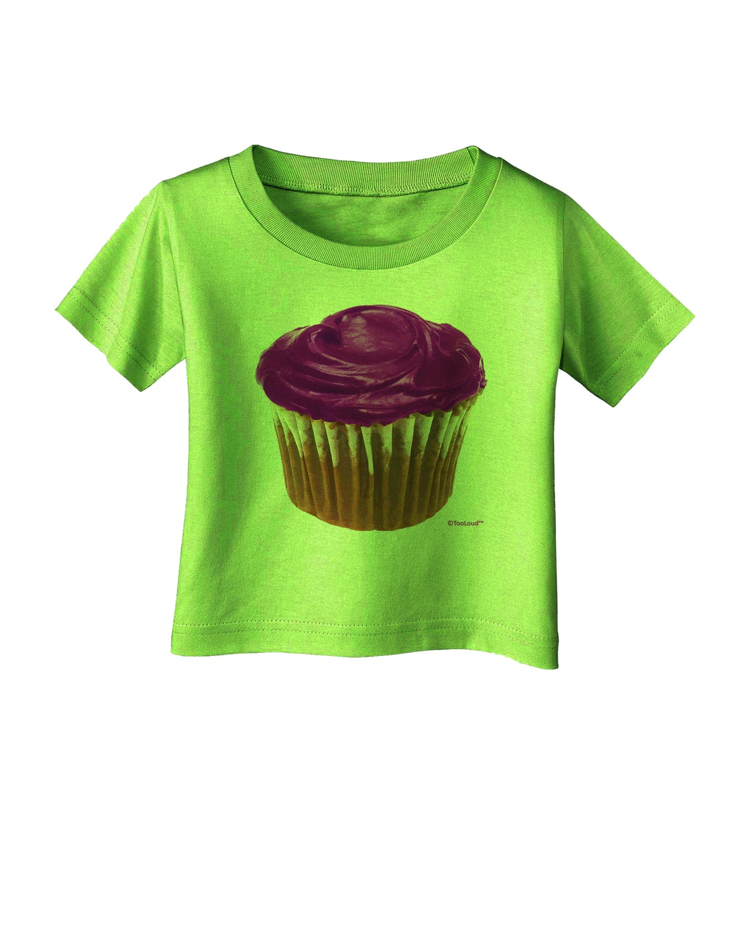 Giant Bright Purple Cupcake Infant T-Shirt by TooLoud-Infant T-Shirt-TooLoud-Lime-Green-06-Months-Davson Sales