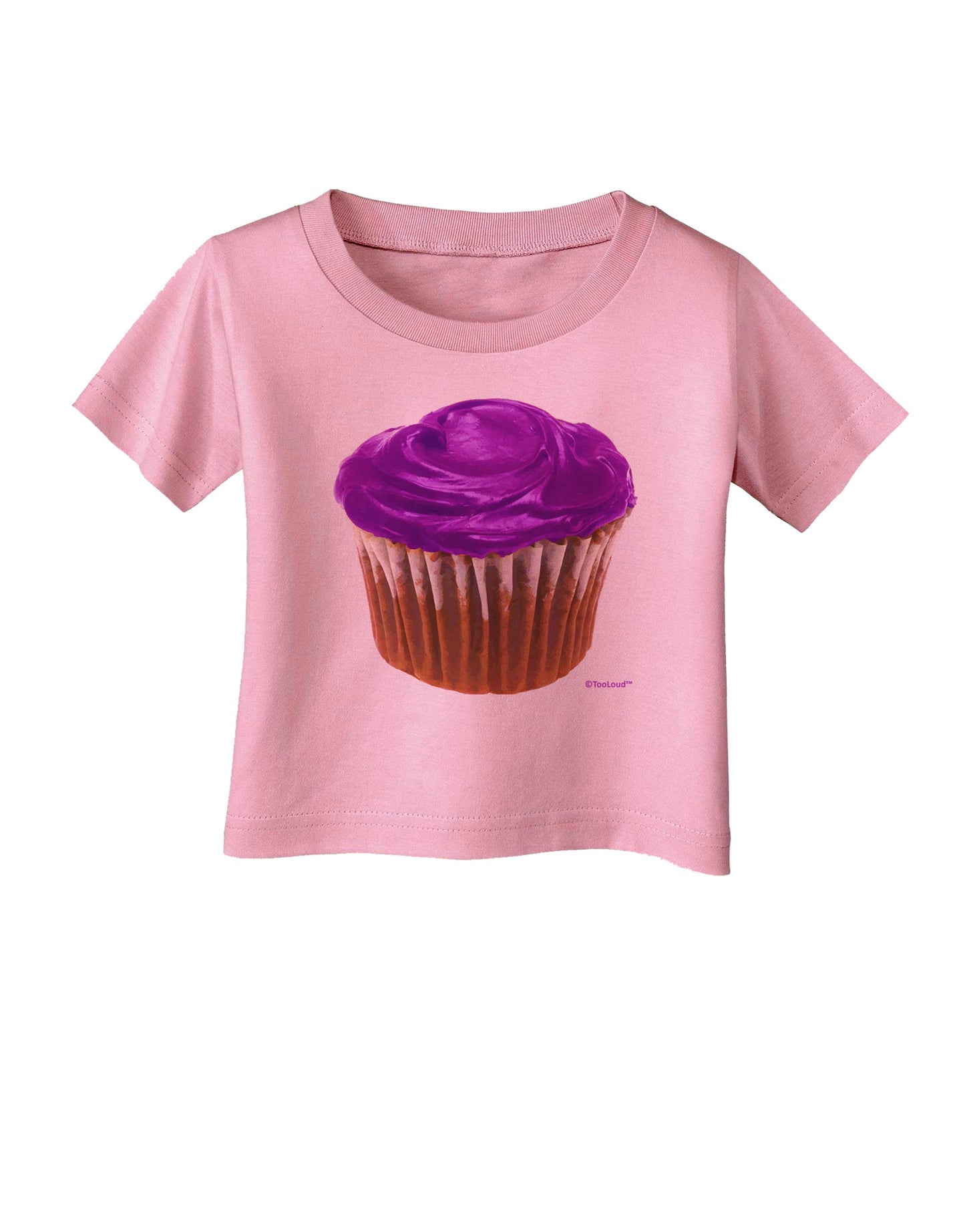Giant Bright Purple Cupcake Infant T-Shirt by TooLoud-Infant T-Shirt-TooLoud-Candy-Pink-06-Months-Davson Sales