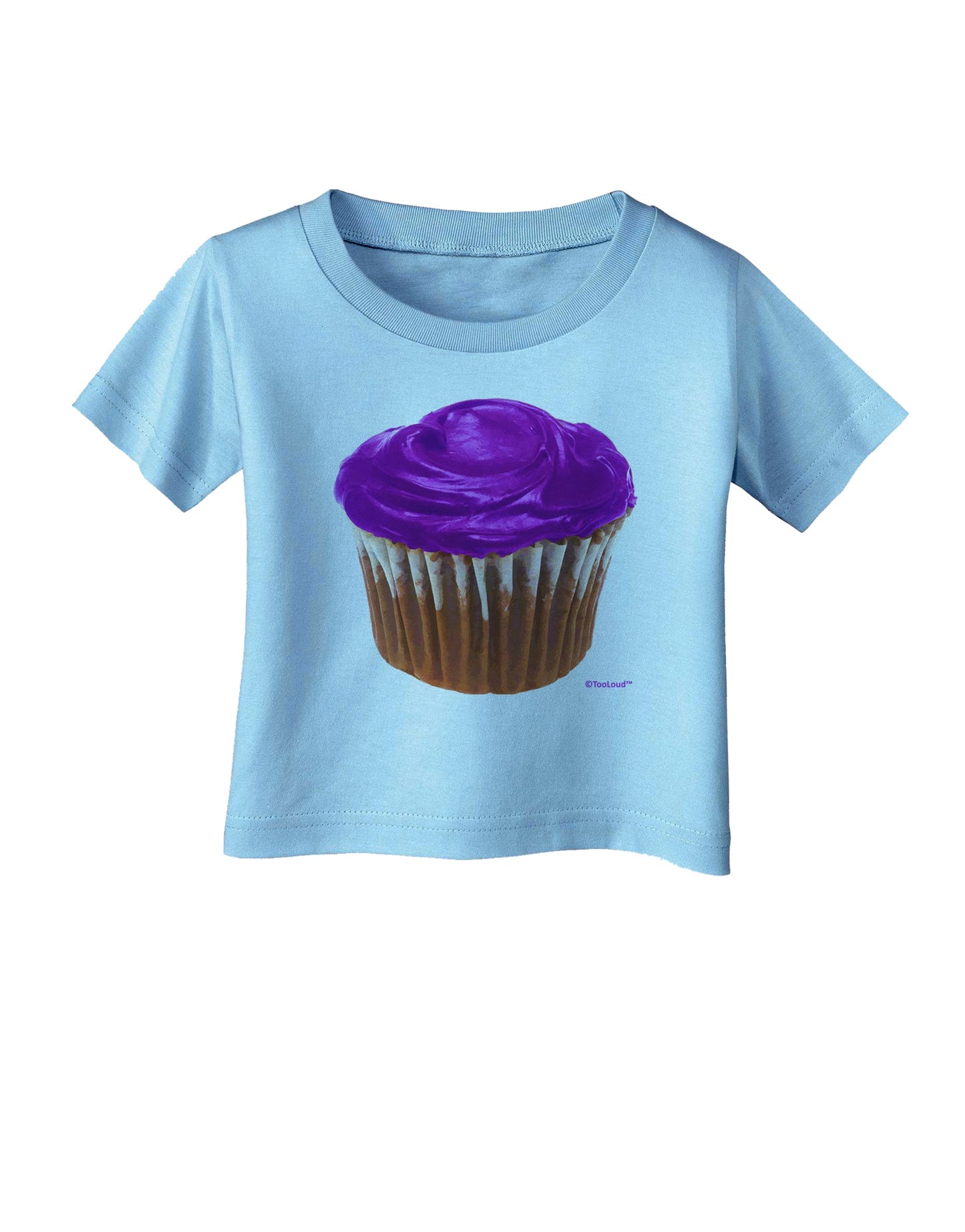 Giant Bright Purple Cupcake Infant T-Shirt by TooLoud-Infant T-Shirt-TooLoud-Aquatic-Blue-06-Months-Davson Sales
