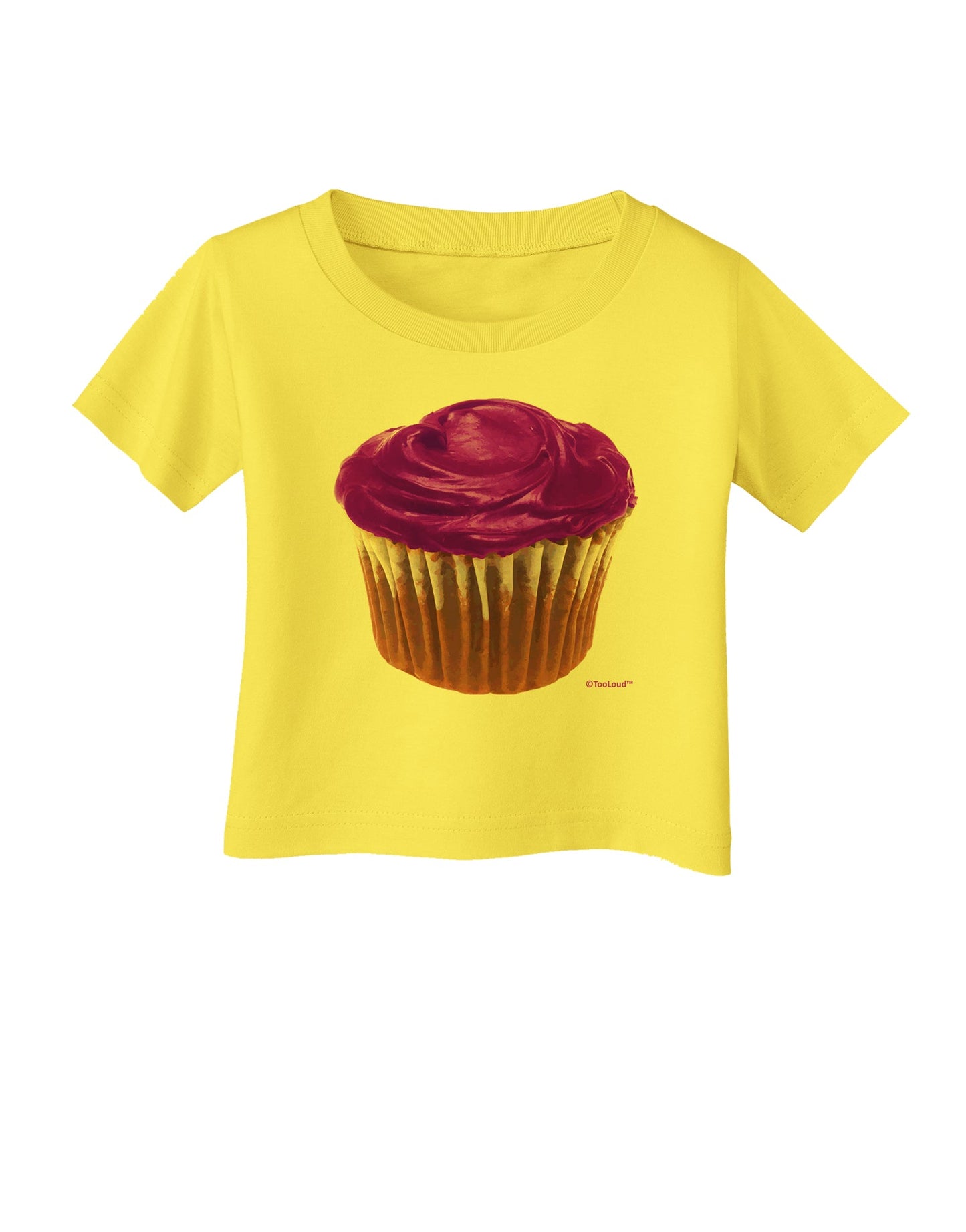 Giant Bright Purple Cupcake Infant T-Shirt by TooLoud-Infant T-Shirt-TooLoud-Yellow-06-Months-Davson Sales