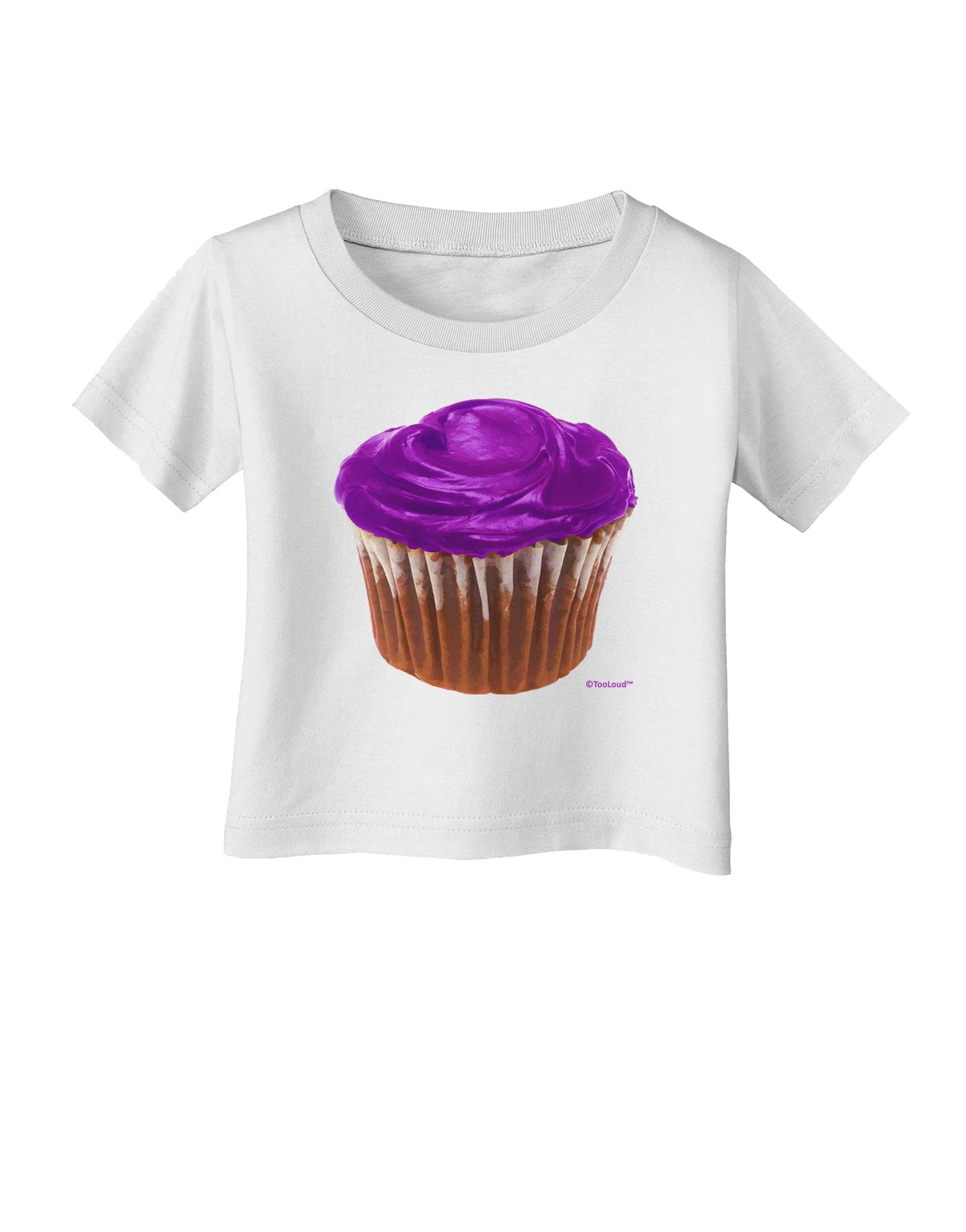 Giant Bright Purple Cupcake Infant T-Shirt by TooLoud-Infant T-Shirt-TooLoud-White-06-Months-Davson Sales