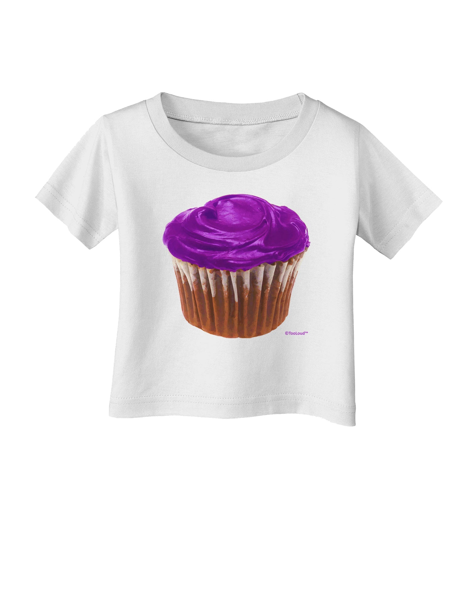 Giant Bright Purple Cupcake Infant T-Shirt by TooLoud-Infant T-Shirt-TooLoud-White-06-Months-Davson Sales