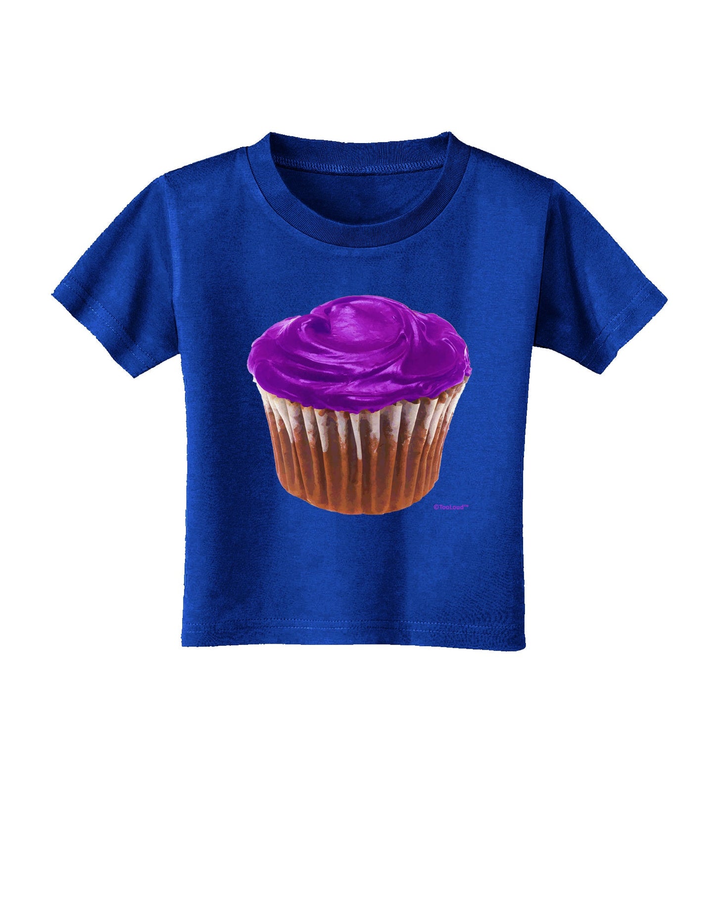 Giant Bright Purple Cupcake Toddler T-Shirt Dark by TooLoud-Toddler T-Shirt-TooLoud-Royal-Blue-2T-Davson Sales