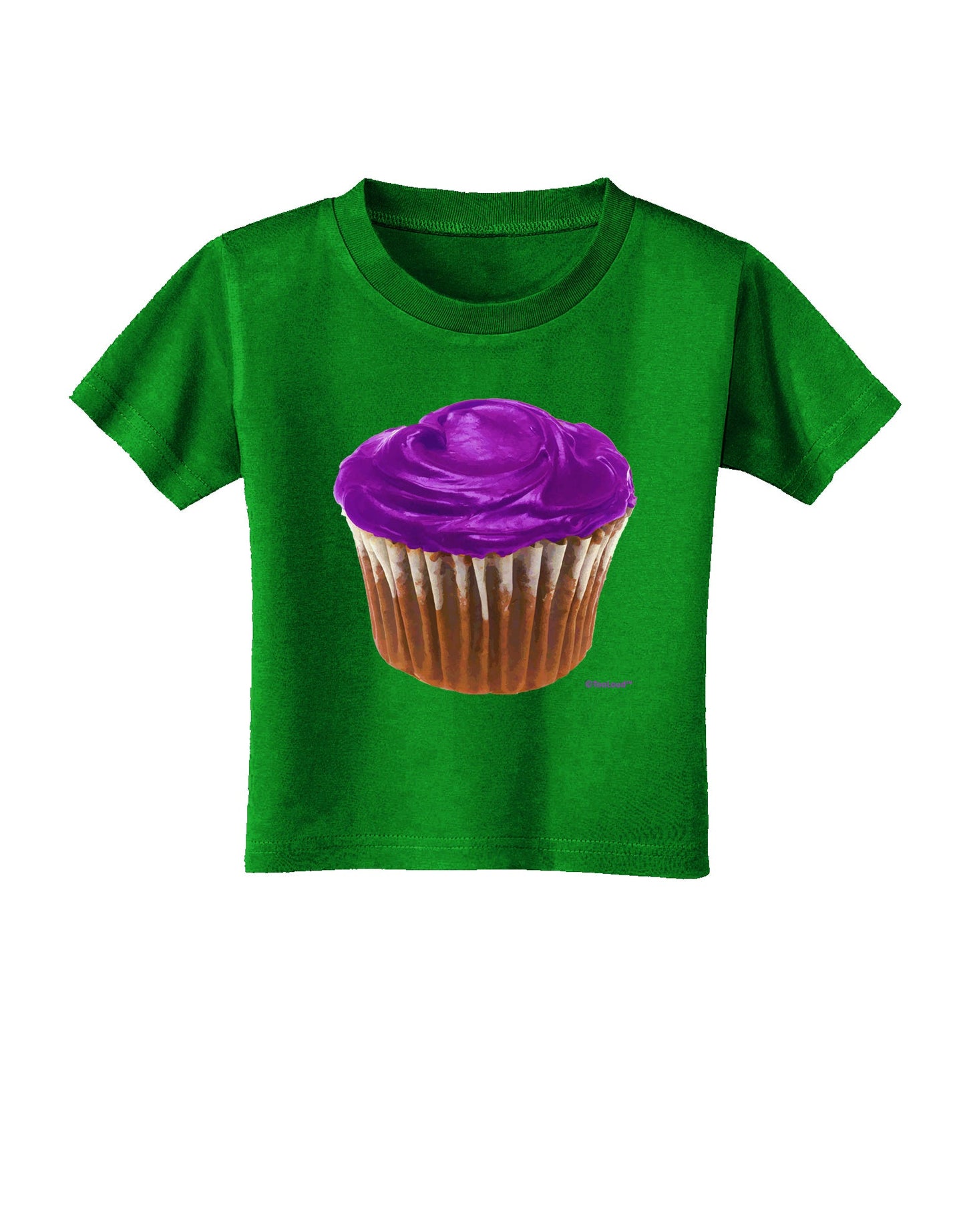 Giant Bright Purple Cupcake Toddler T-Shirt Dark by TooLoud-Toddler T-Shirt-TooLoud-Clover-Green-2T-Davson Sales