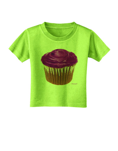 Giant Bright Purple Cupcake Toddler T-Shirt by TooLoud-Toddler T-Shirt-TooLoud-Lime-Green-2T-Davson Sales