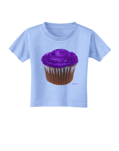 Giant Bright Purple Cupcake Toddler T-Shirt by TooLoud-Toddler T-Shirt-TooLoud-Aquatic-Blue-2T-Davson Sales