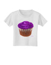 Giant Bright Purple Cupcake Toddler T-Shirt by TooLoud-Toddler T-Shirt-TooLoud-White-2T-Davson Sales