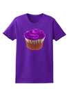 Giant Bright Purple Cupcake Womens Dark T-Shirt by TooLoud-Womens T-Shirt-TooLoud-Purple-X-Small-Davson Sales