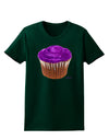 Giant Bright Purple Cupcake Womens Dark T-Shirt by TooLoud-Womens T-Shirt-TooLoud-Forest-Green-Small-Davson Sales