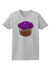 Giant Bright Purple Cupcake Womens T-Shirt by TooLoud-Womens T-Shirt-TooLoud-AshGray-X-Small-Davson Sales