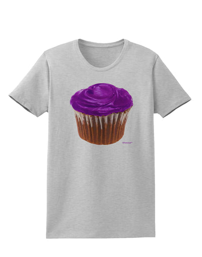 Giant Bright Purple Cupcake Womens T-Shirt by TooLoud-Womens T-Shirt-TooLoud-AshGray-X-Small-Davson Sales