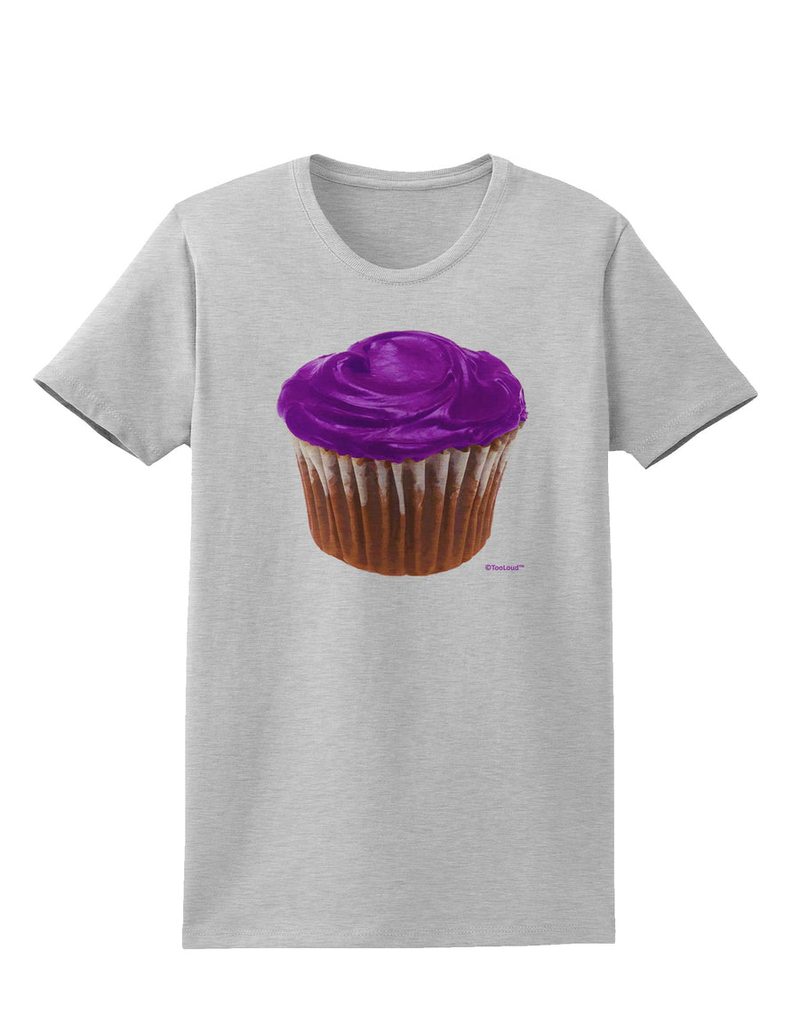 Giant Bright Purple Cupcake Womens T-Shirt by TooLoud-Womens T-Shirt-TooLoud-White-X-Small-Davson Sales