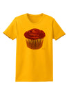 Giant Bright Purple Cupcake Womens T-Shirt by TooLoud-Womens T-Shirt-TooLoud-Gold-X-Small-Davson Sales